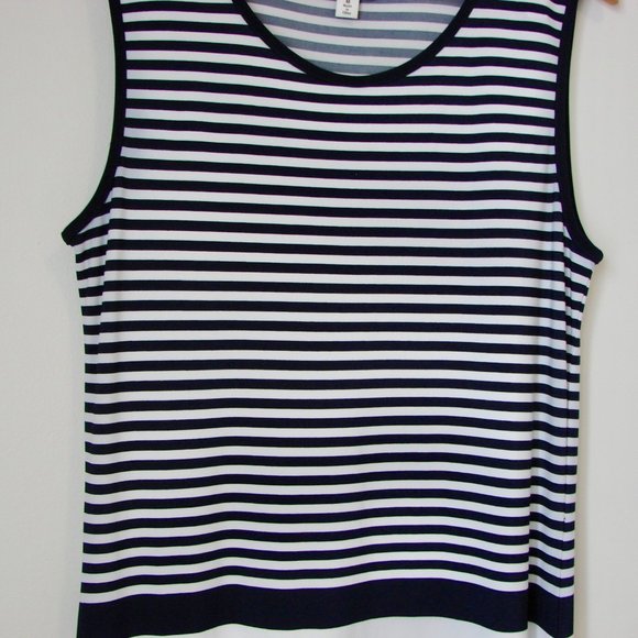 Maxi Dress Nautical Cruise Blue White Stripe Tall Sleeveless by Spanner Medium - Picture 6 of 16